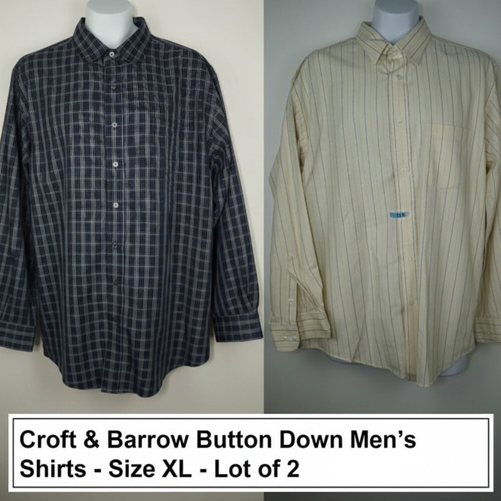 Lot of 2 Croft & Barrow Button Down Men’s Size XL